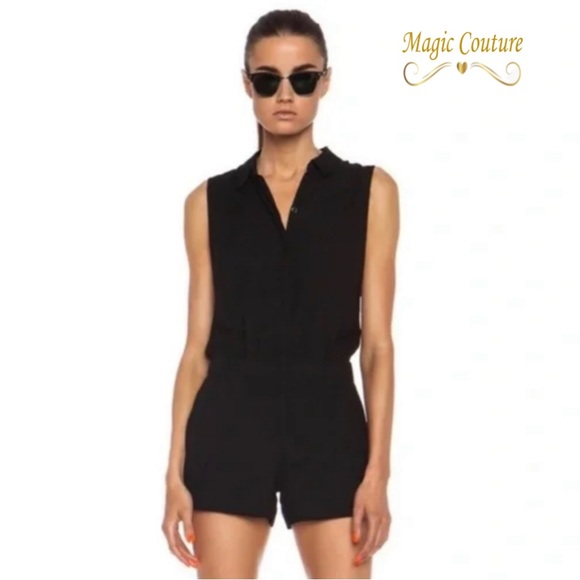 A.L.C. Drew Button Front Black Romper🖤🖤🖤 - Picture 4 of 14